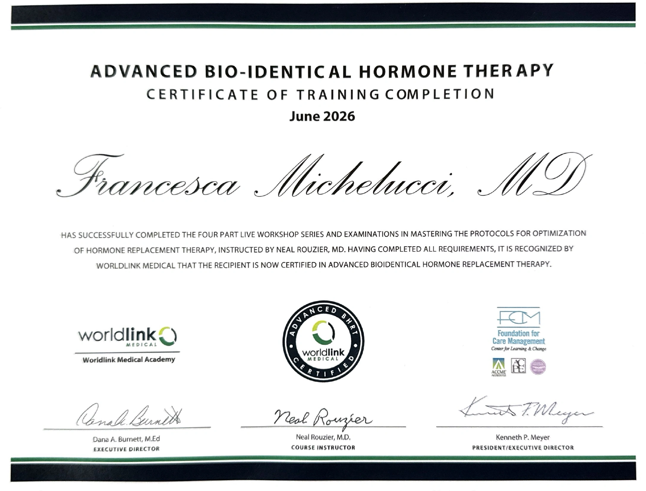 Advanced Bio-identical hormone therapy - Francesca Michelucci Advanced Bio-identical hormone therapy - Francesca Michelucci
